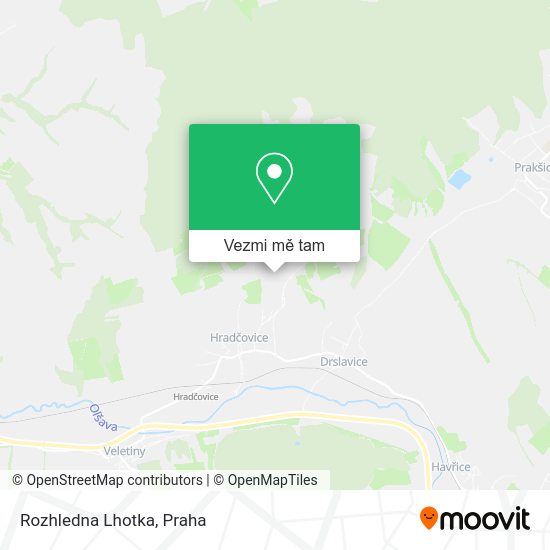 Rozhledna Lhotka mapa