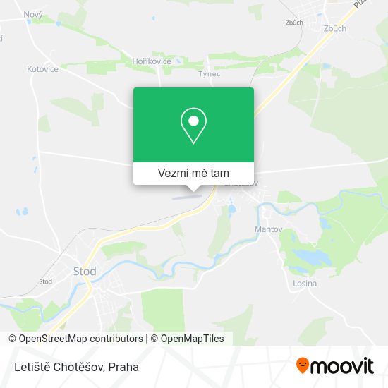 Letiště Chotěšov mapa