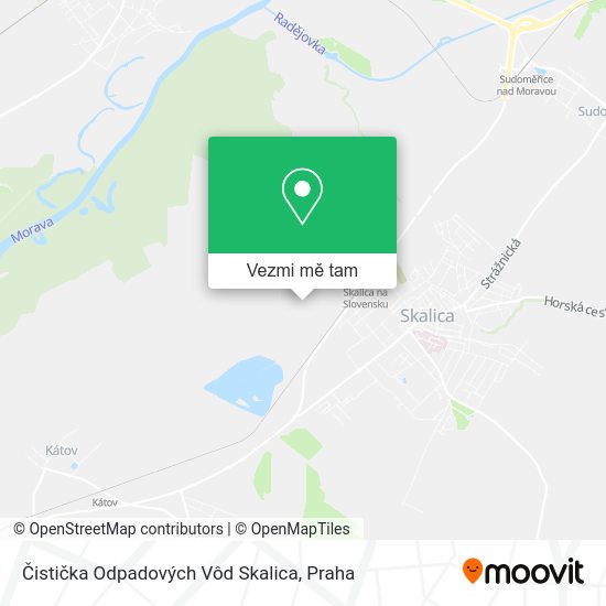Čistička Odpadových Vôd Skalica mapa