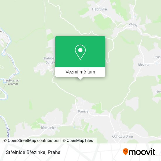 Střelnice Březinka mapa