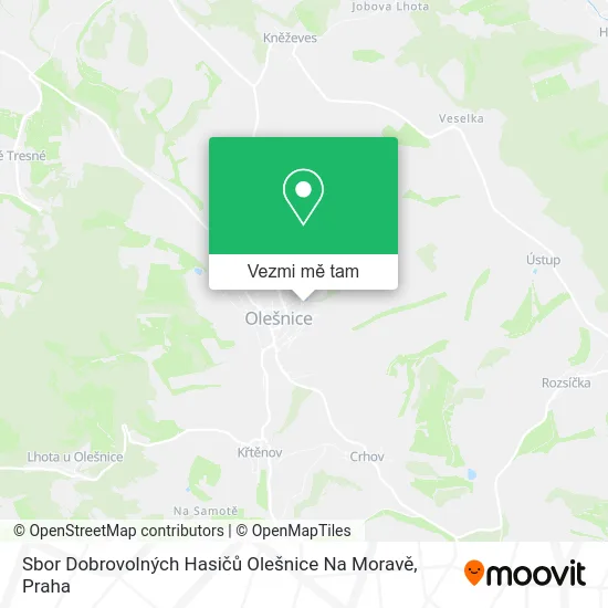 Sbor Dobrovolných Hasičů Olešnice Na Moravě mapa