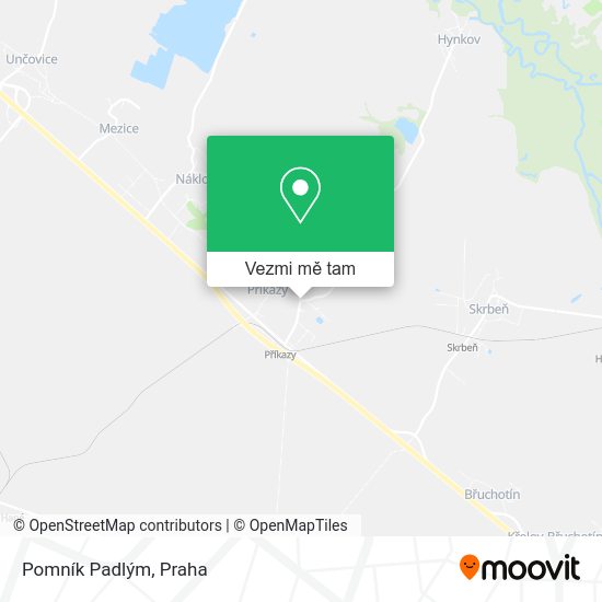 Pomník Padlým mapa