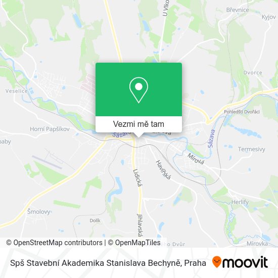 Spš Stavební Akademika Stanislava Bechyně mapa