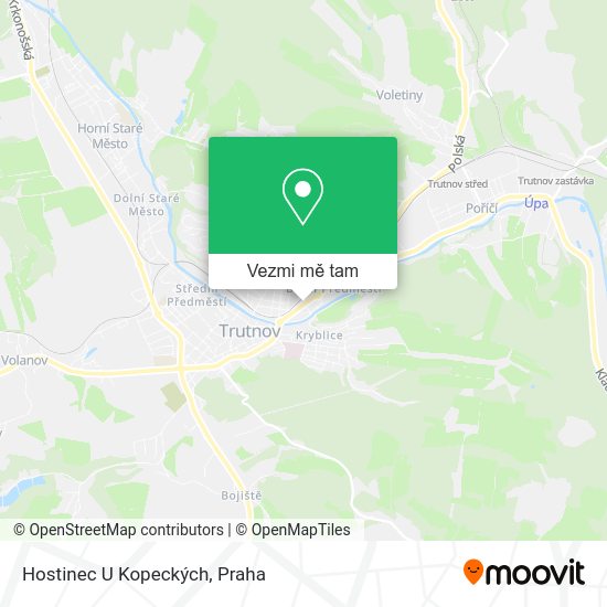 Hostinec U Kopeckých mapa