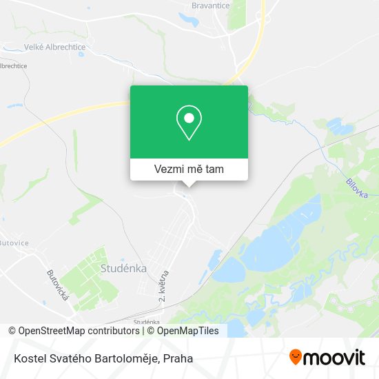 Kostel Svatého Bartoloměje mapa