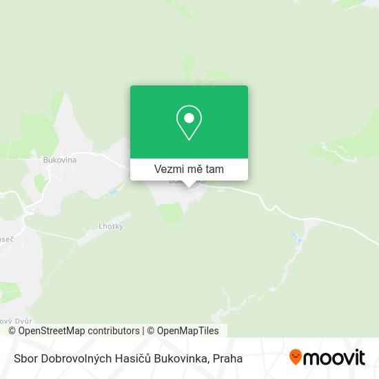 Sbor Dobrovolných Hasičů Bukovinka mapa