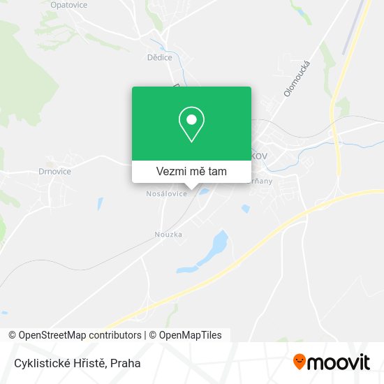 Cyklistické Hřistě mapa
