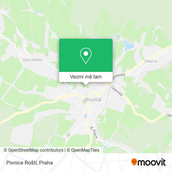 Pivnice Roští mapa