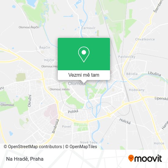 Na Hradě mapa