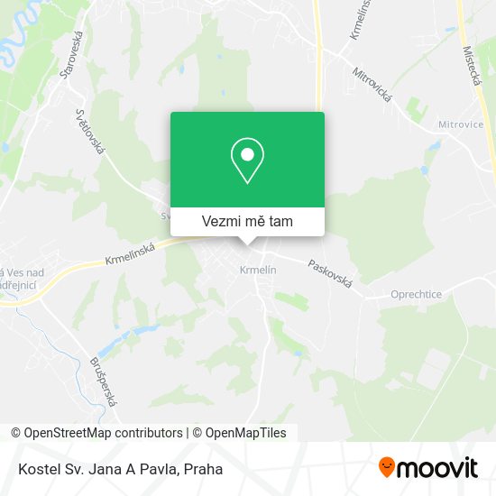 Kostel Sv. Jana A Pavla mapa