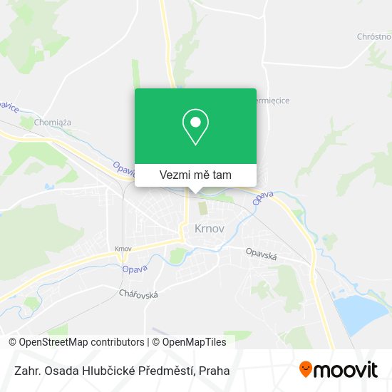 Zahr. Osada Hlubčické Předměstí mapa