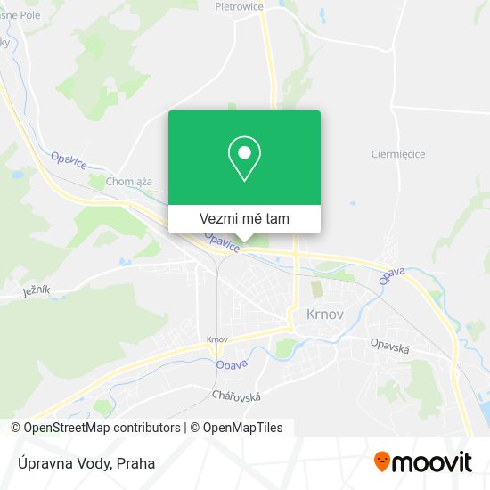 Úpravna Vody mapa