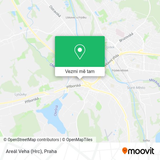 Areál Veha (Hrc) mapa