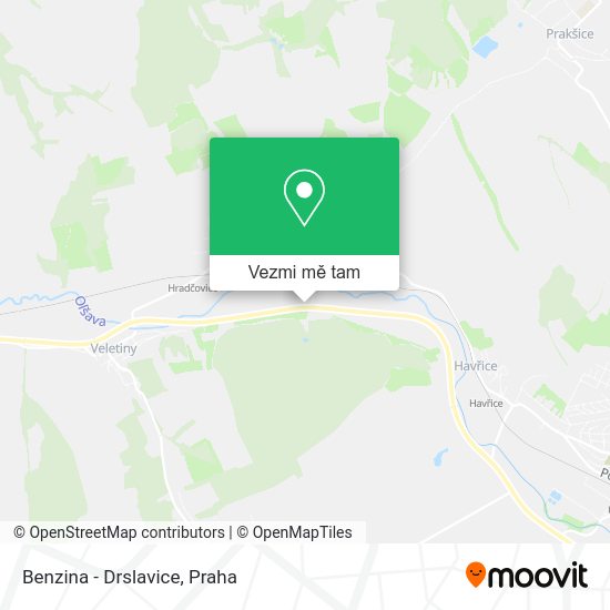 Benzina - Drslavice mapa