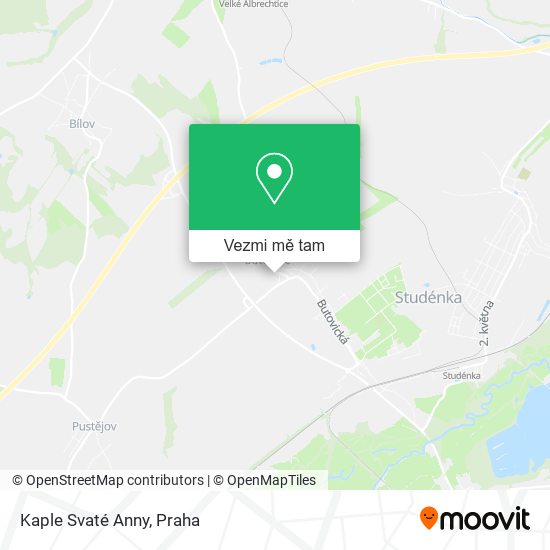 Kaple Svaté Anny mapa