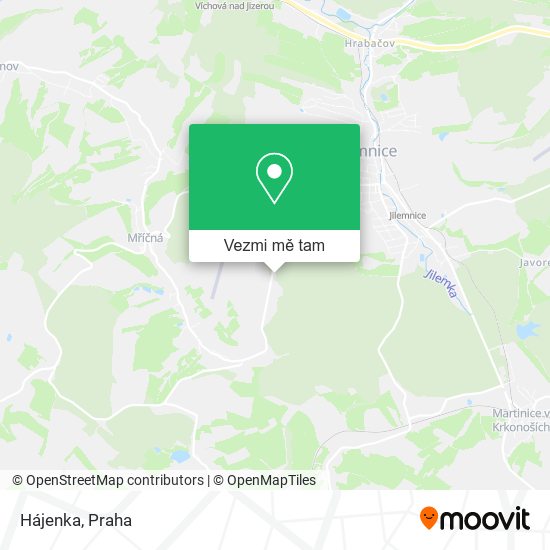 Hájenka mapa