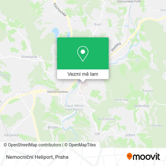 Nemocniční Heliport mapa