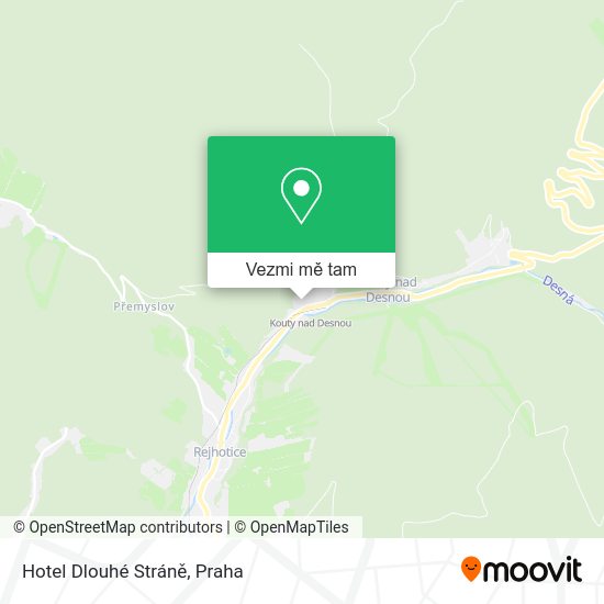 Hotel Dlouhé Stráně mapa