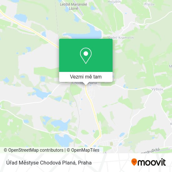 Úřad Městyse Chodová Planá mapa