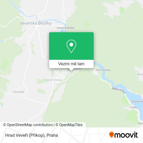 Hrad Veveří (Příkop) mapa