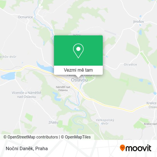 Noční Daněk mapa