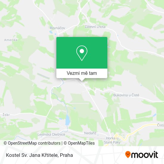 Kostel Sv. Jana Křtitele mapa