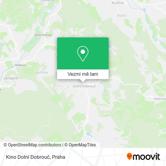 Kino Dolní Dobrouč mapa