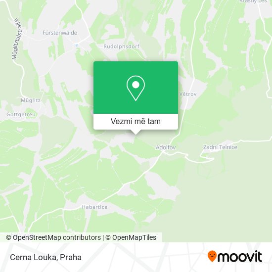 Cerna Louka mapa