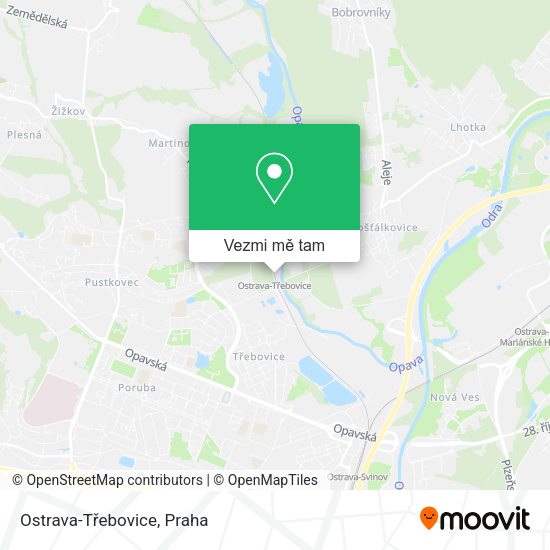 Ostrava-Třebovice mapa
