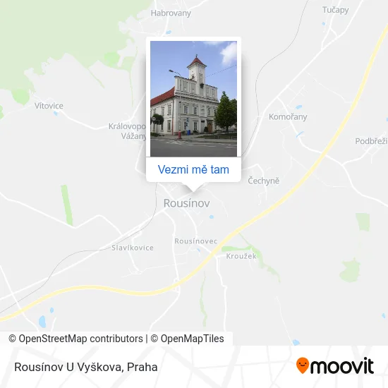 Rousínov U Vyškova mapa
