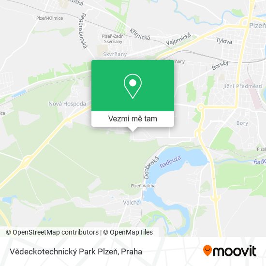 Vědeckotechnický Park Plzeň mapa