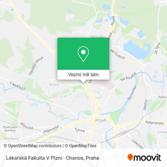 Lékařská Fakulta V Plzni - Chanos mapa
