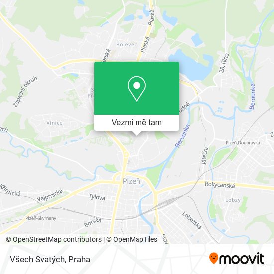 Všech Svatých mapa