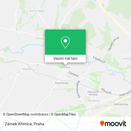 Zámek Křimice mapa