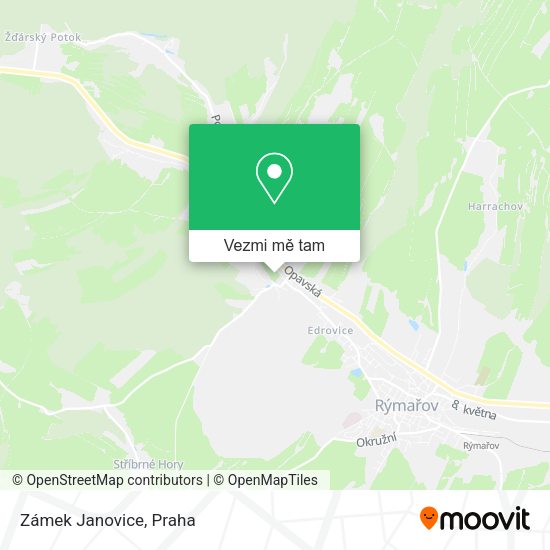 Zámek Janovice mapa