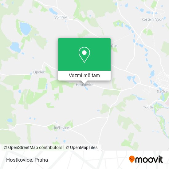 Hostkovice mapa