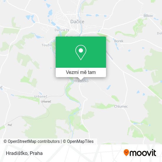 Hradišťko mapa