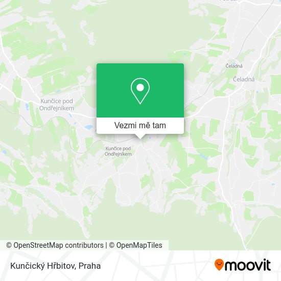 Kunčický Hřbitov mapa