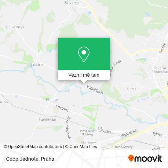 Coop Jednota mapa