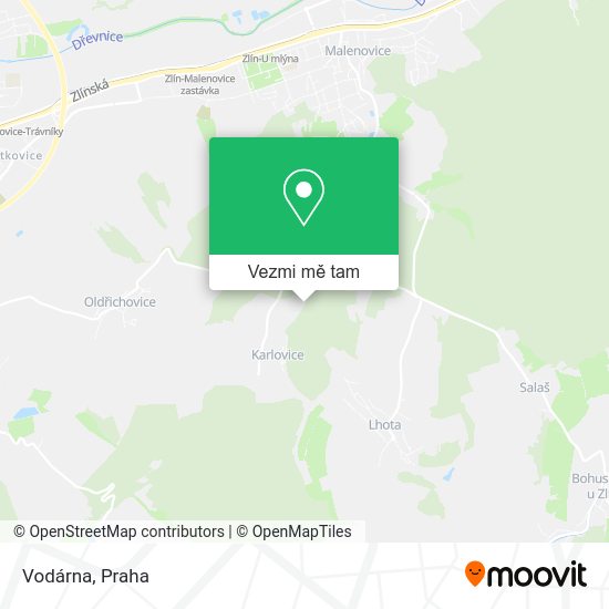 Vodárna mapa