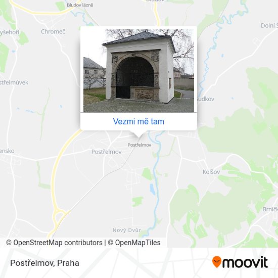 Postřelmov mapa