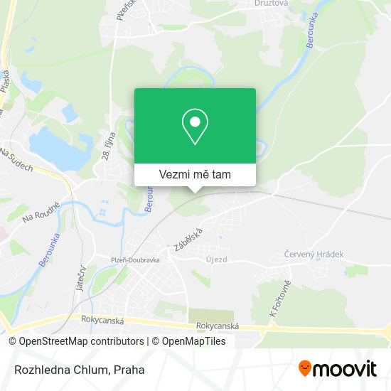 Rozhledna Chlum mapa