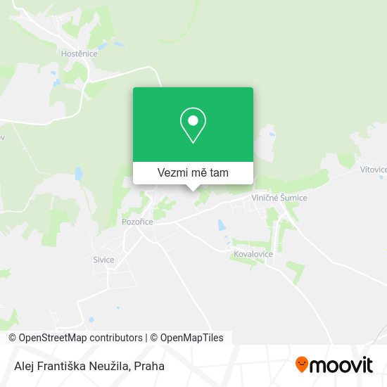 Alej Františka Neužila mapa