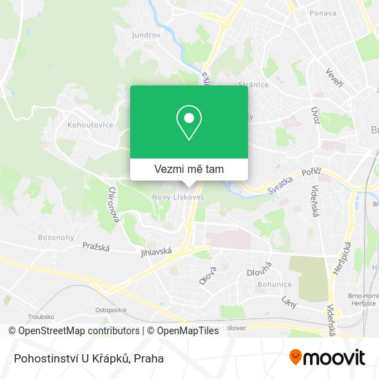 Pohostinství U Křápků mapa