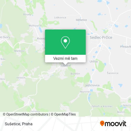 Sušetice mapa
