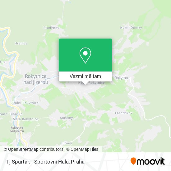 Tj Spartak - Sportovní Hala mapa