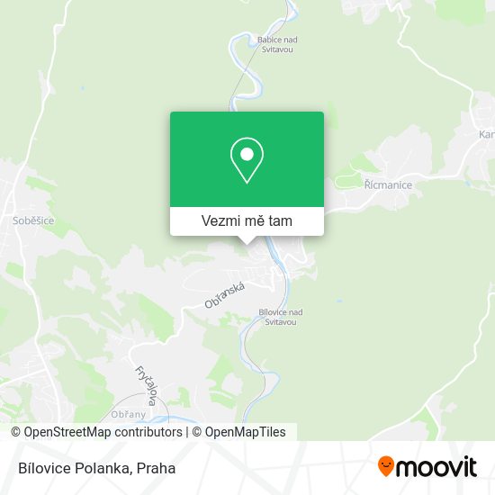 Bílovice Polanka mapa