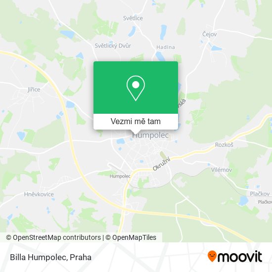 Billa Humpolec mapa