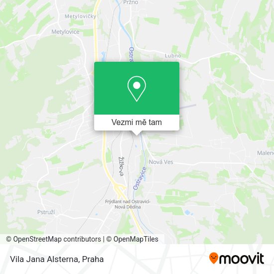 Vila Jana Alsterna mapa