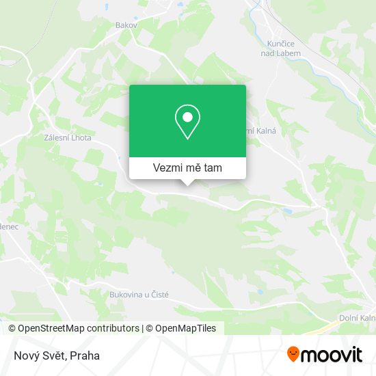 Nový Svět mapa